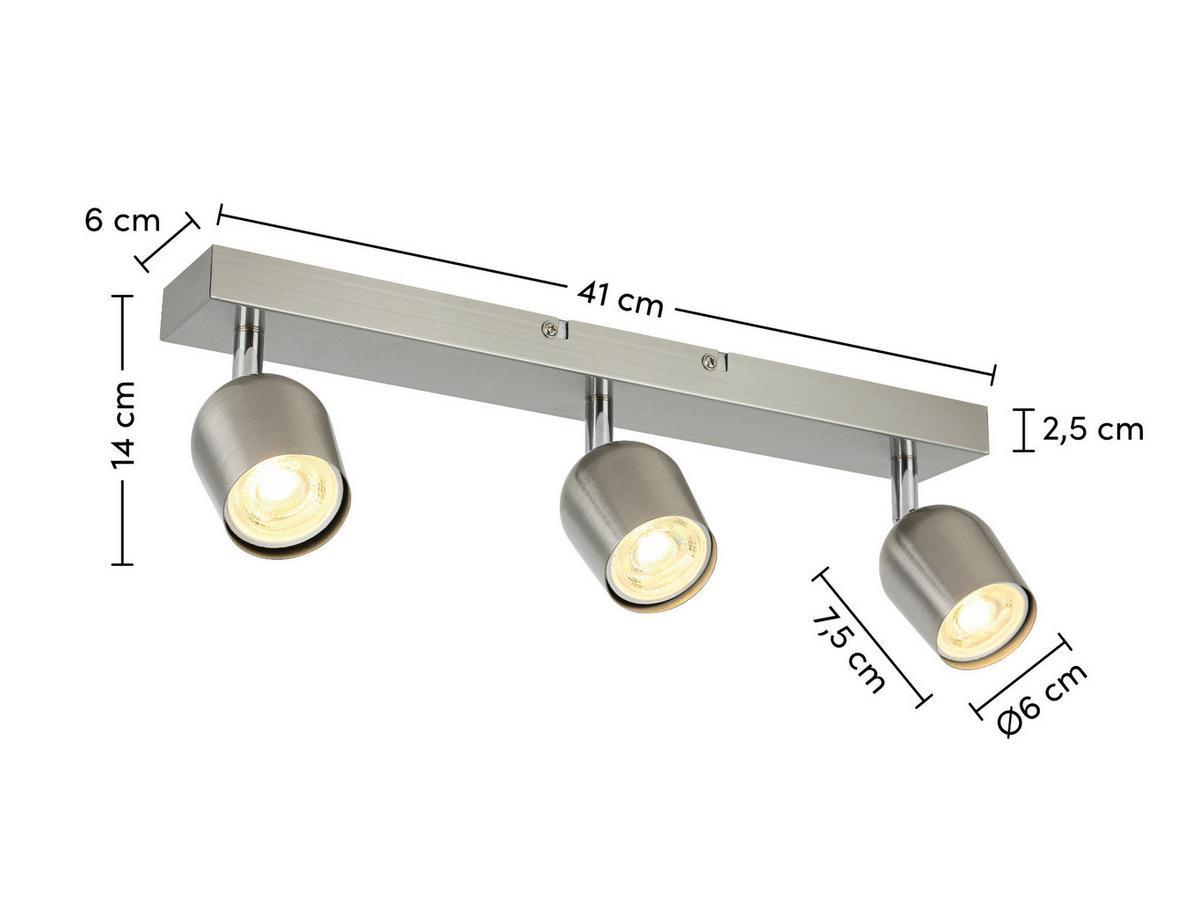 BODOVÉ SVÍTIDLO ERNESTINE - barvy chromu/barvy niklu, Romantický / Rustikální, kov/plast (41/7,5/14cm) - Mömax