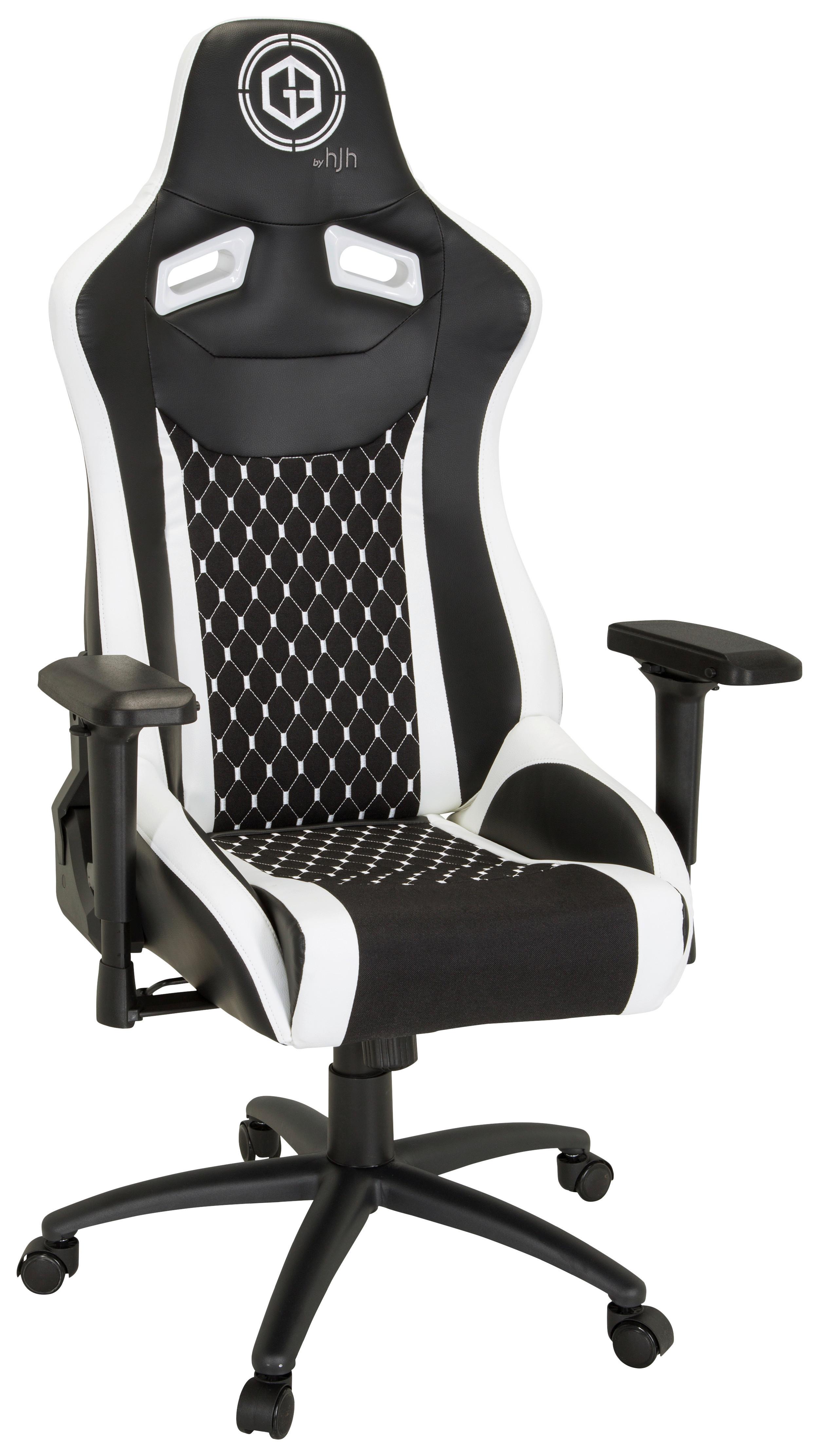GAMINGSTUHL GAMEBREAKER SX 04 Schwarz/Weiß - Schwarz/Weiß, MODERN, Kunststoff/Textil (74/137/66cm) - MID.YOU