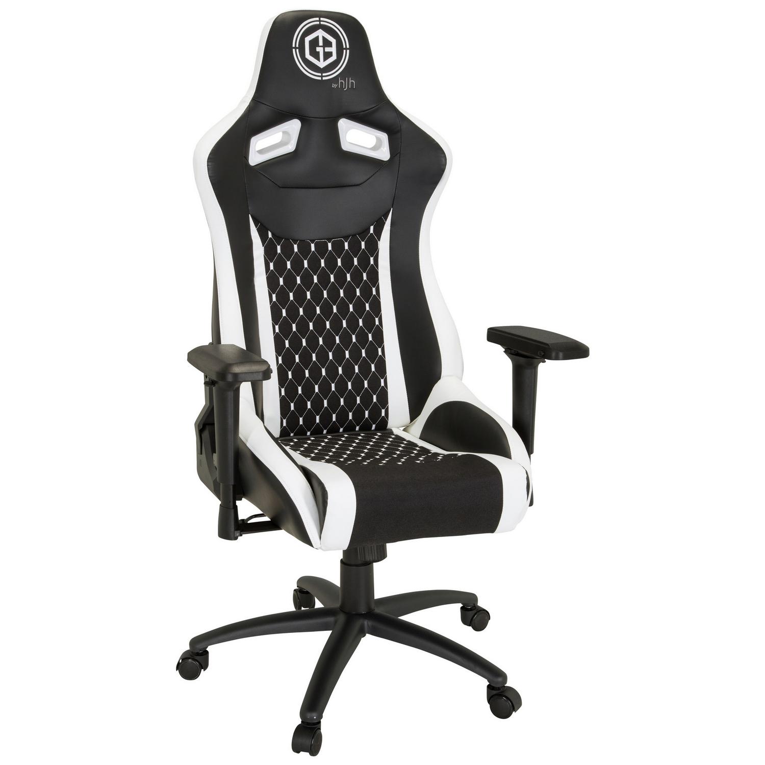 Gamingstuhl Gamebreaker SX 04 Schwarz/Weiß Schwarz, Weiß 74x137x66 cm