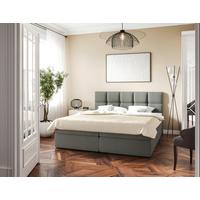 Boxbett mit Topper & Bettkasten 160x200 Lorie II - Schwarz/Grau, MODERN, Holz/Holzwerkstoff (160/200cm) - MID.YOU