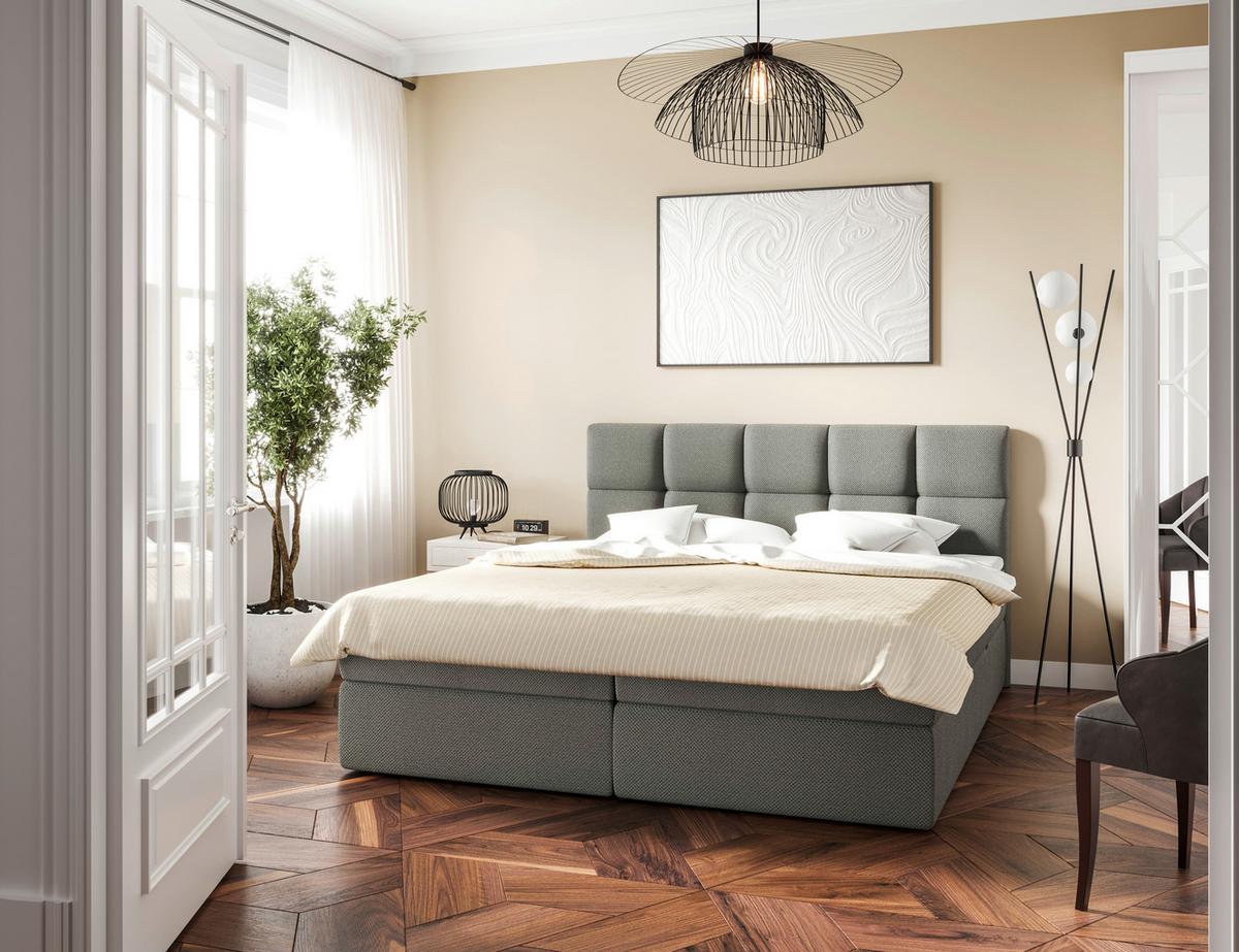 Boxbett mit Topper & Bettkasten 160x200 Lorie II - Schwarz/Grau, MODERN, Holz/Holzwerkstoff (160/200cm) - MID.YOU