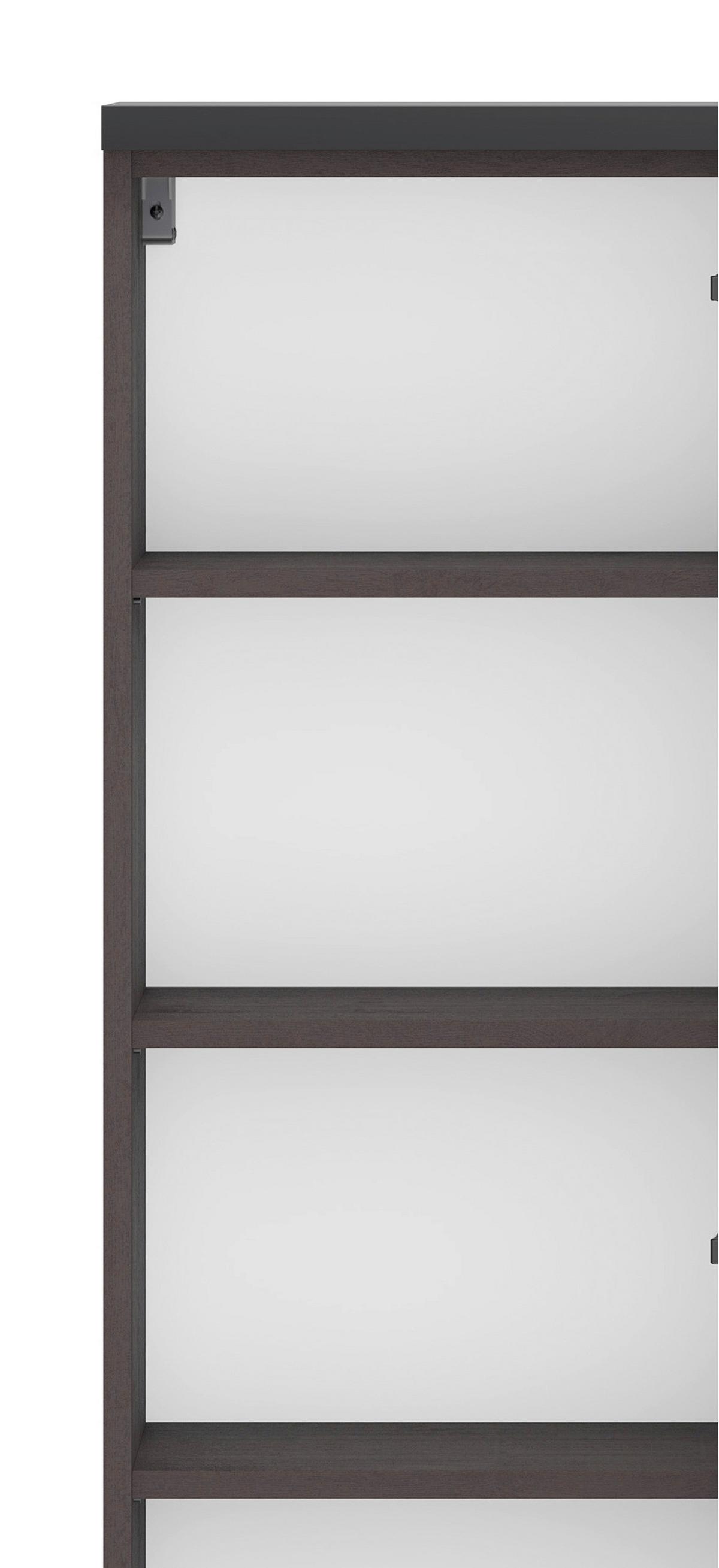 Midischrank Arosa B: 40 Cm Graphitfarben - Silberfarben/Graphitfarben, MODERN, Holzwerkstoff (40/130/35cm) - Held