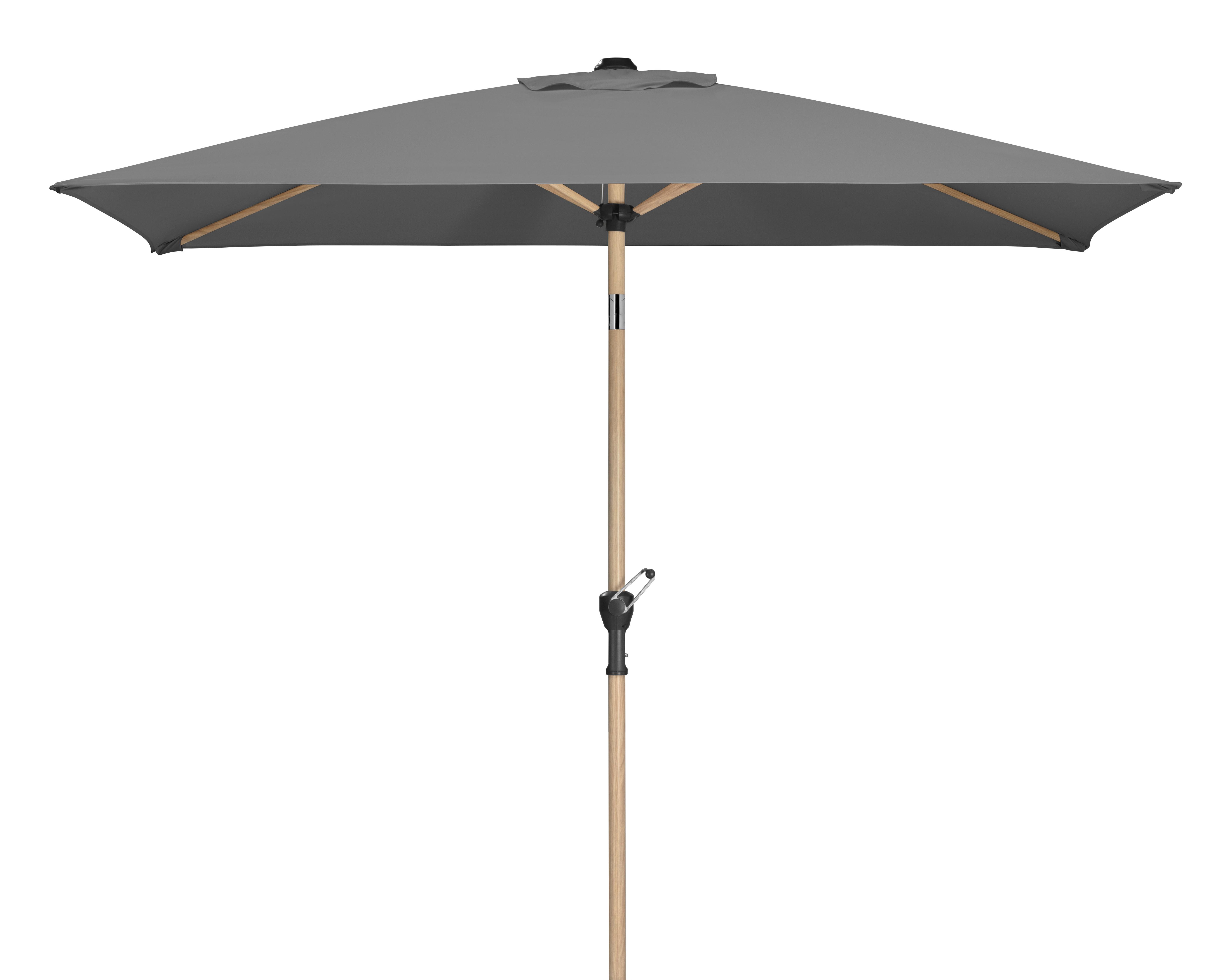 Sonnenschirm Cordoba BxHxT: 150x231x230 cm Anthrazit - Eichefarben/Anthrazit, Basics, Textil/Metall (150/231/230cm) - Schneider