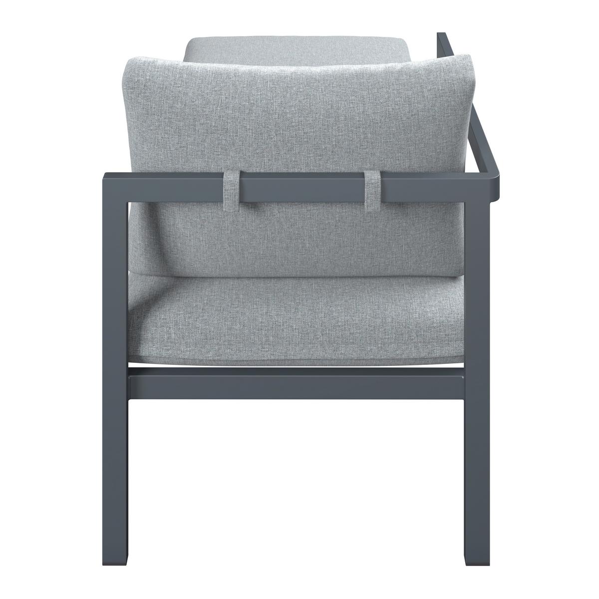 Loungegarnitur Basel - Dunkelgrau/Naturfarben, MODERN, Kunststoff/Textil - Beldano