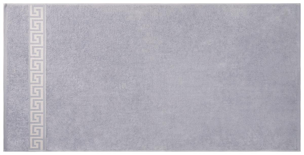 Duschtuch Mäander - Grau, ROMANTIK / LANDHAUS, Textil (70/140cm) - James Wood