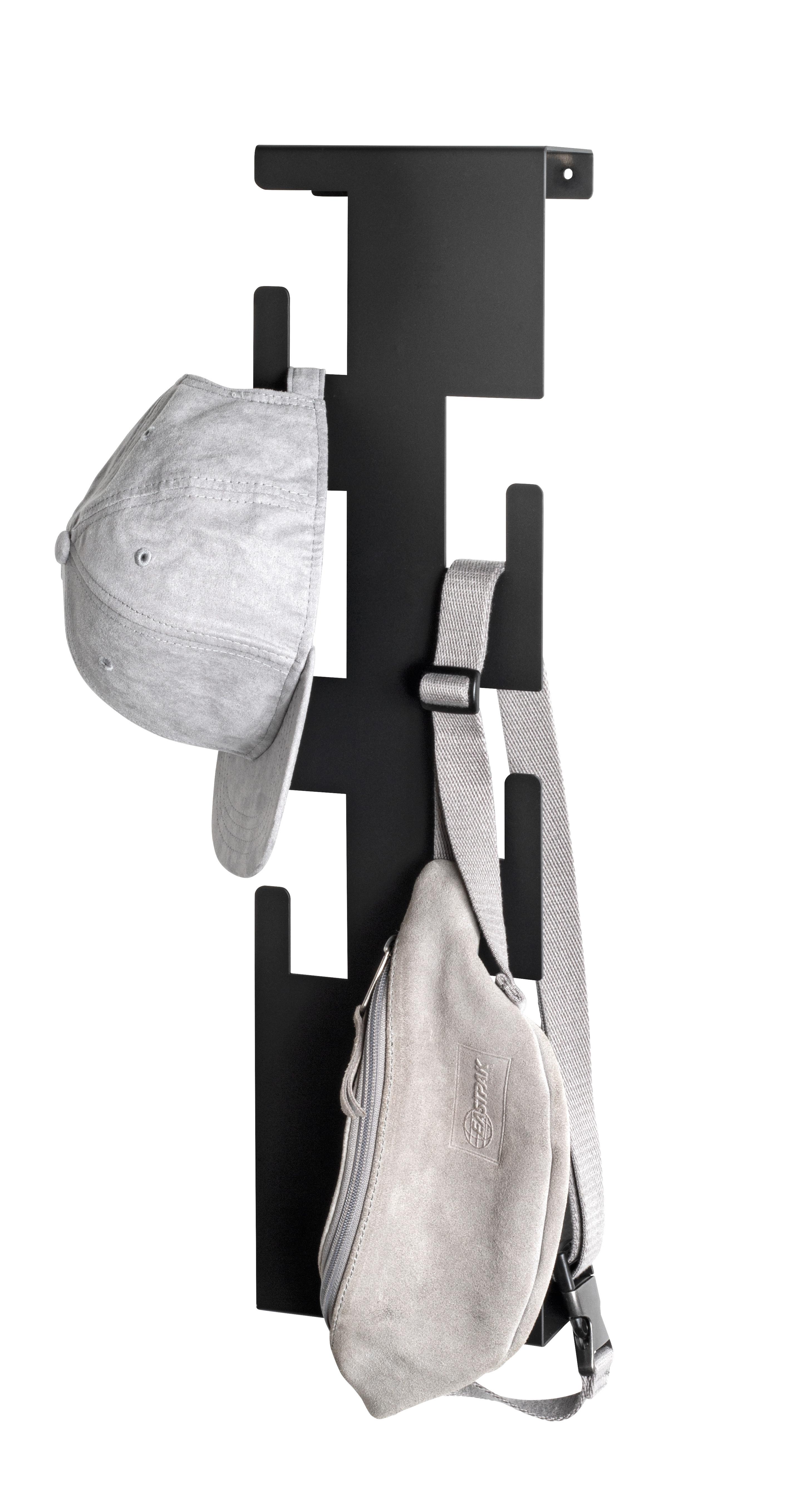 Nástěnná šatna LUNIS černá - černá, Moderní, kov (15/60/8cm) - Mömax