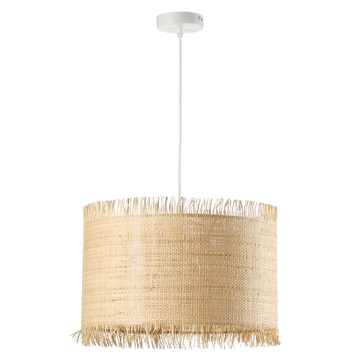 Pendelleuchte Fringilla Sandfarben L: 40 cm - Sandfarben, Natur, Holz (40/40/130cm)