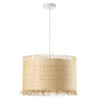 Pendelleuchte Fringilla Sandfarben L: 40 cm - Sandfarben, Natur, Holz (40/40/130cm)