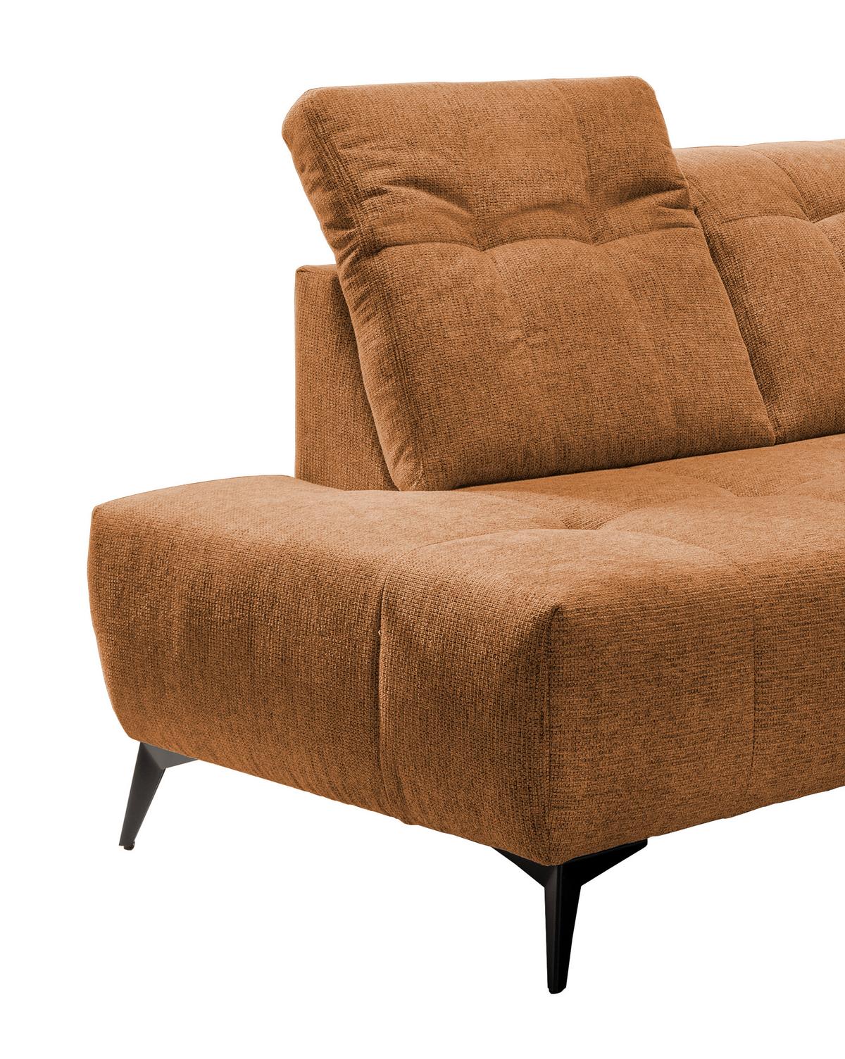 Ecksofa Mit Usb Anschluss Sano, Currygelb, S: 200x261 Cm - Currygelb/Schwarz, MODERN, Textil (200/261cm) - Livetastic