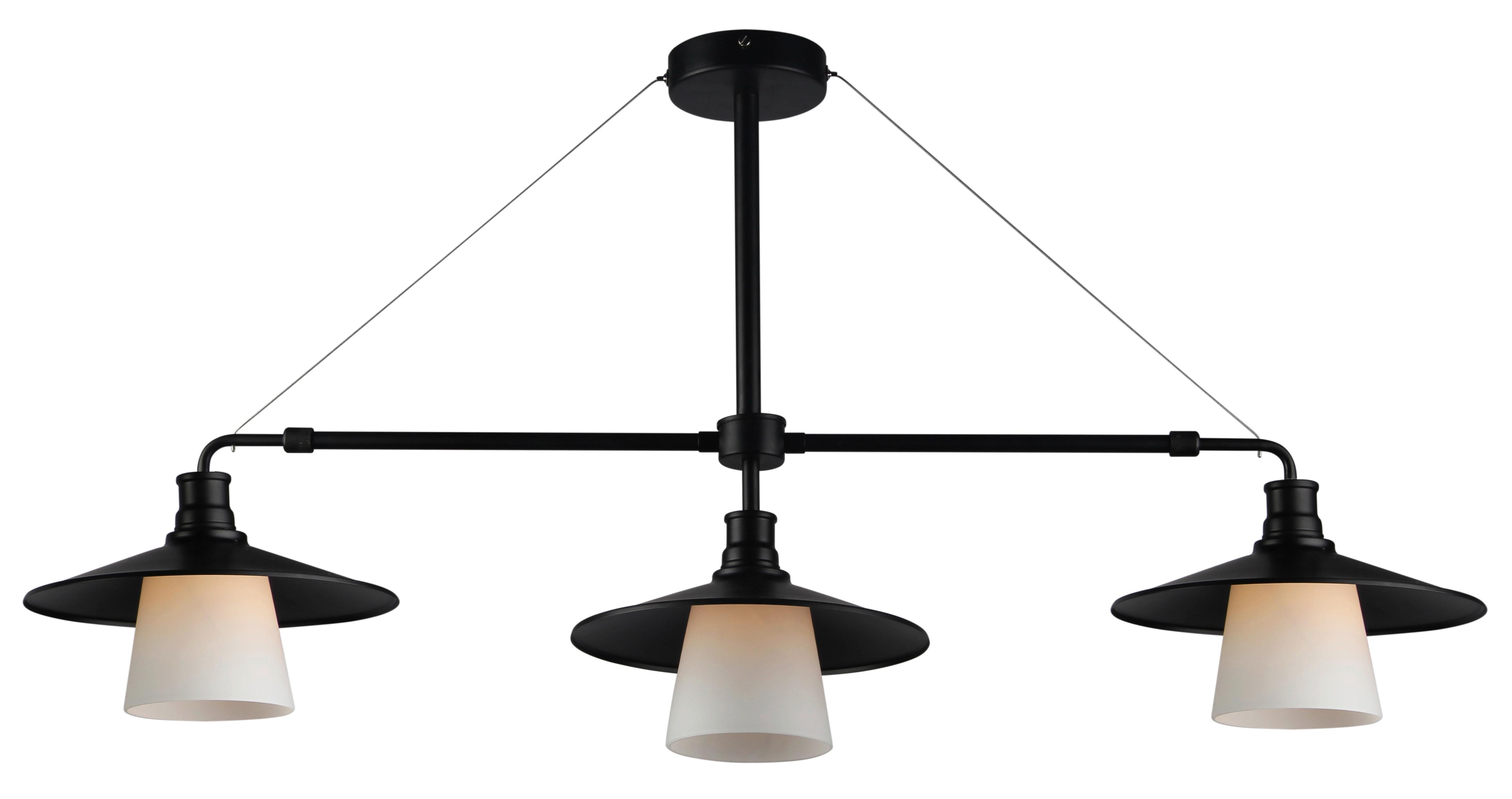 Pendelleuchte 33-43115 Loft - Schwarz, Design, Metall (98/26/55cm)