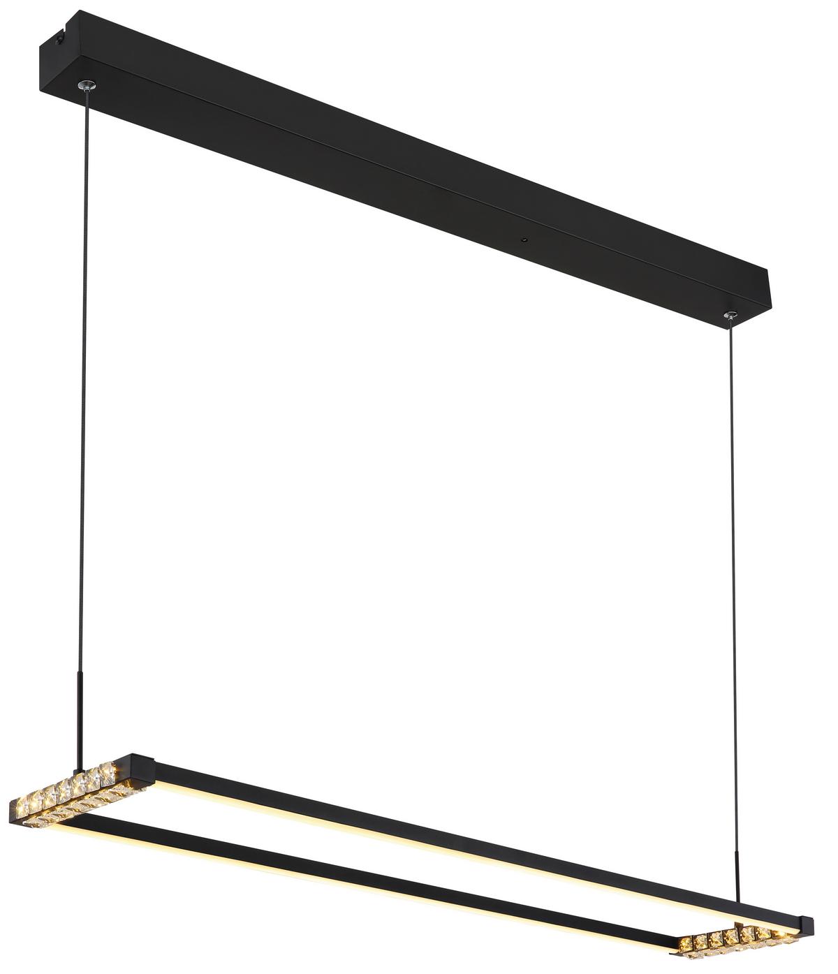 Led-hängeleuchte 67164h - Klar/Schwarz, Design, Kunststoff/Metall (102,5/20,6/150cm) - Globo
