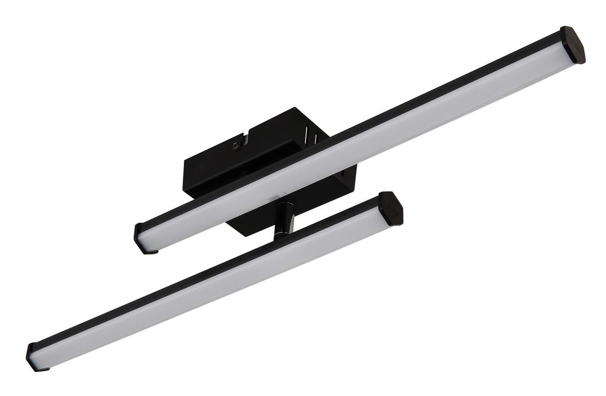 LED-Deckenleuchte 67342-12 Kirina - Schwarz/Weiß, Design, Kunststoff (50/7/8,4cm) - Globo