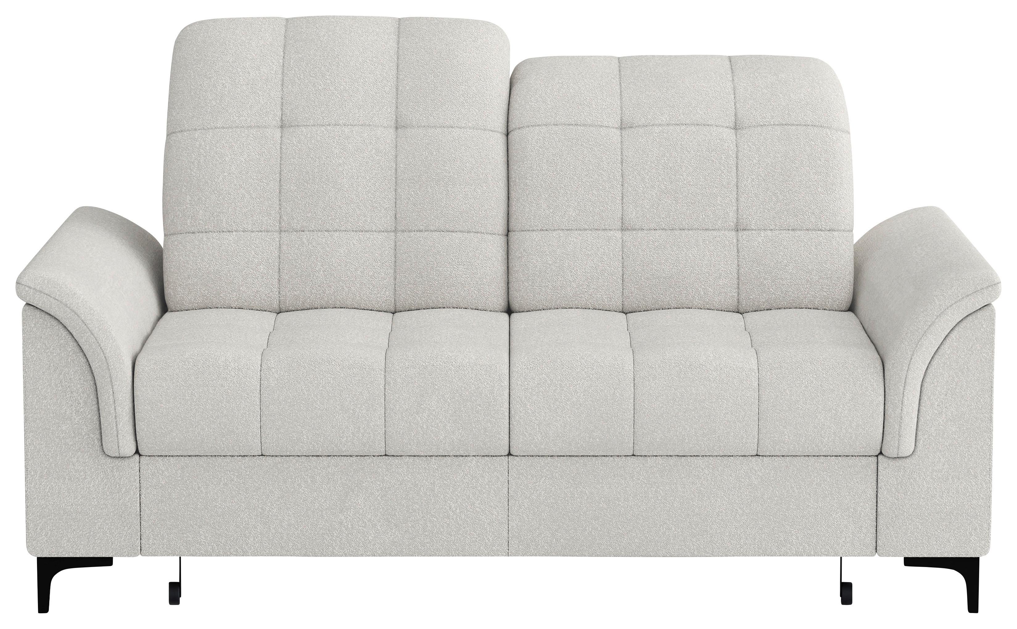 Dvoumístná pohovka LOA úložní prostor, krémová - černá/krémová, Konvenční, kov/textil (183/89-103/101cm)