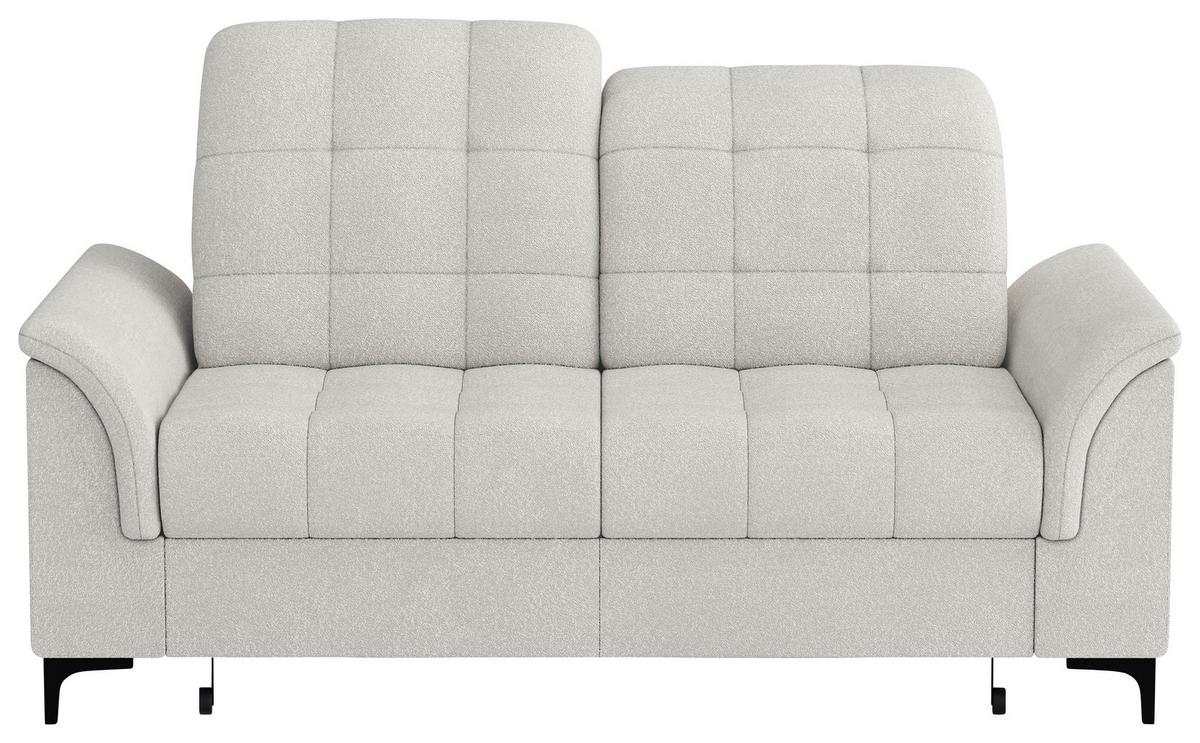 Dvoumístná pohovka LOA úložní prostor, krémová - černá/krémová, Konvenční, kov/textil (183/89-103/101cm)