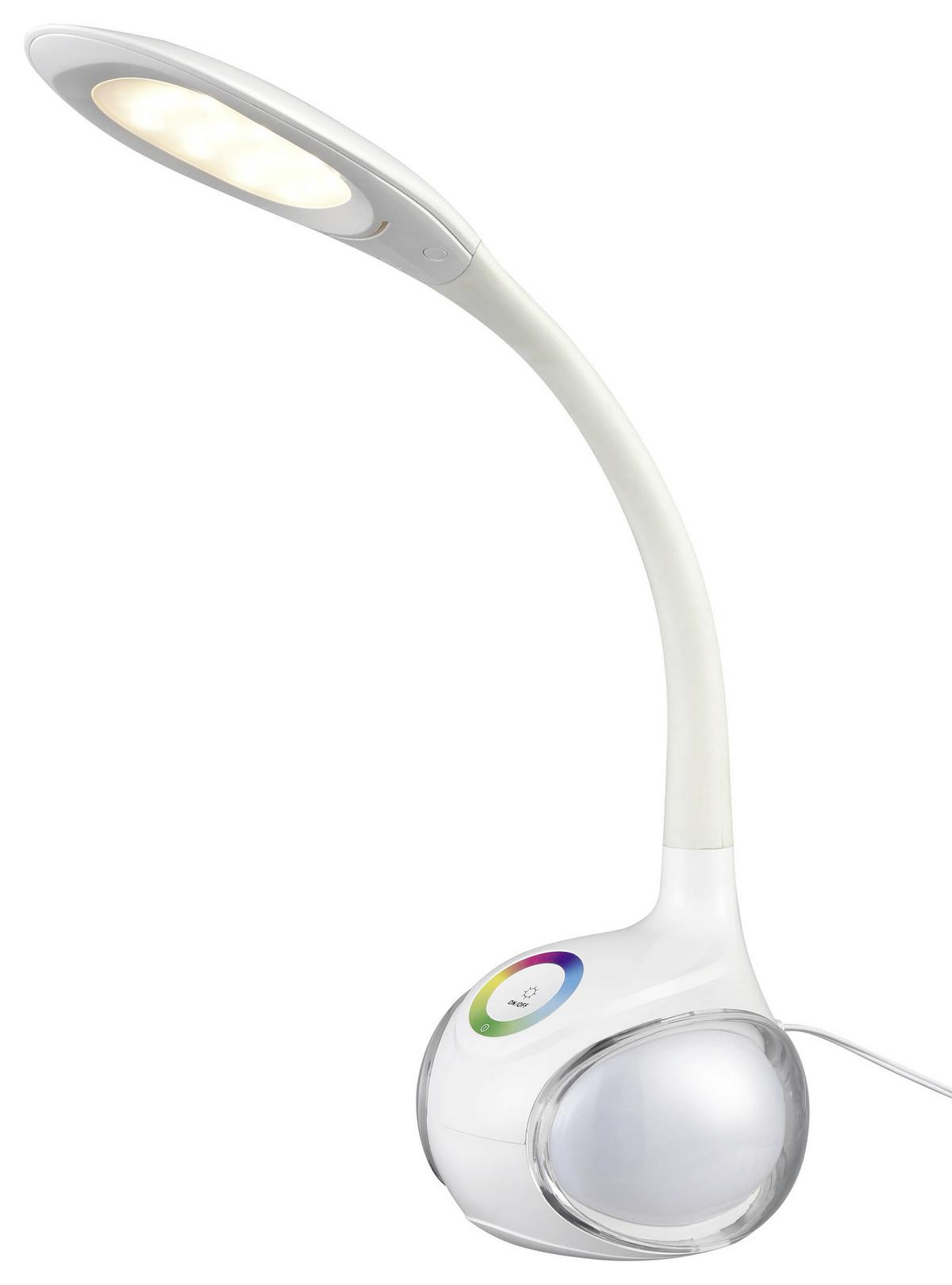 Lampa LED na psací stůl Nihat V:51cm, 5 Watt - bílá, plast (13,5/53cm) - Mömax