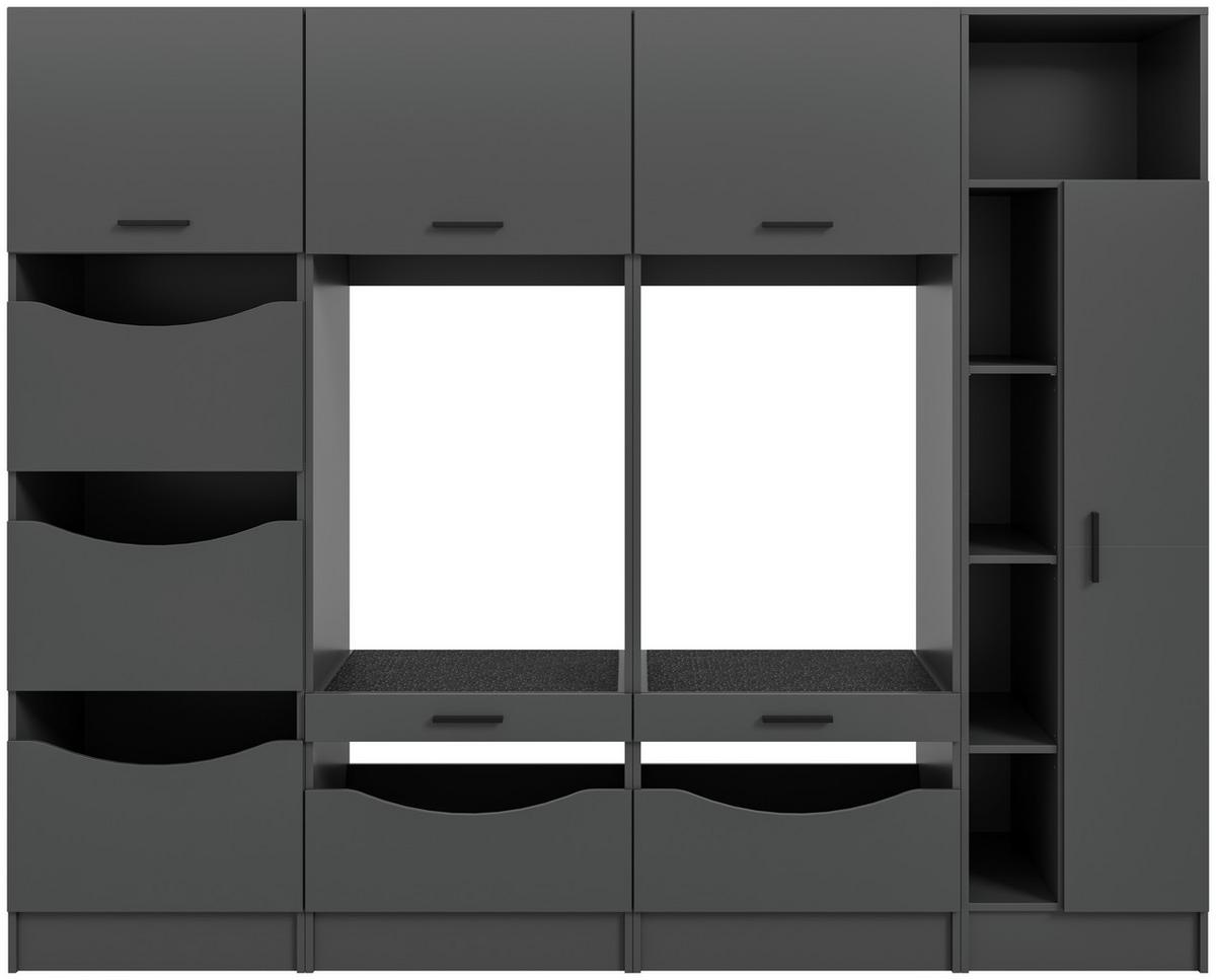 Prádelna Free Antracit - antracitová, Basics, kompozitní dřevo (242/195/68cm) - MID.YOU