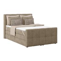 Boxspringbett mit Topper und Bettkasten 140x200 Medino - Schlammfarben, KONVENTIONELL, Holz/Holzwerkstoff (140/200cm)