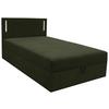 Boxbett Carlos 120 Dunkelgrün B: 121 cm - Dunkelgrün/Schwarz, Basics, Holzwerkstoff/Textil (121/110/210cm) - Livetastic
