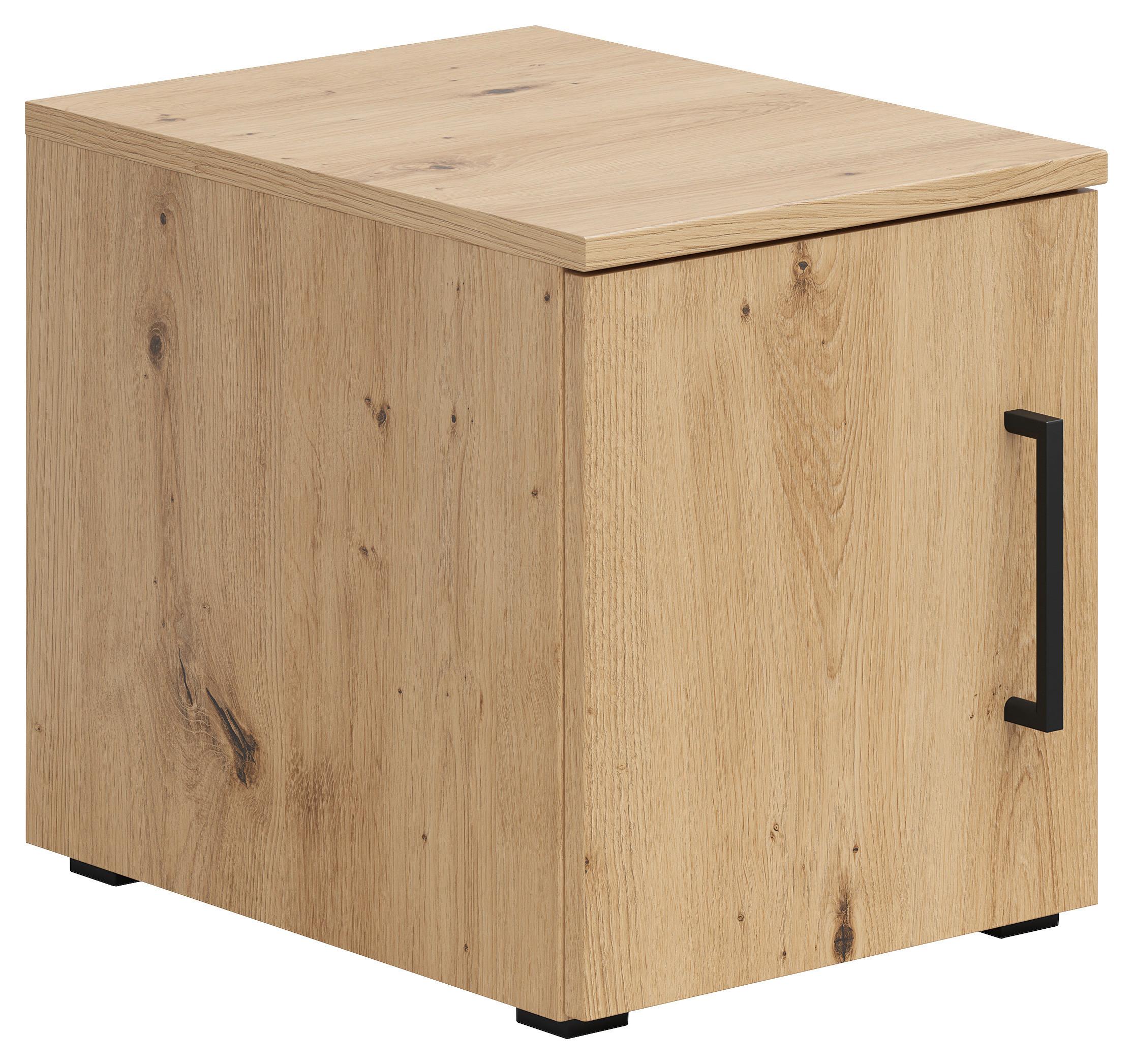 Nadstavec na skriňu Cabinet š: 30 cm - čierna/dub artisan, Modern, kompozitné drevo/plast (30/35/40cm)