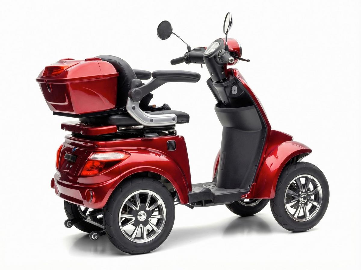 E-Seniorenmobil MAXXI 4.0 Lithium Akku, 1000W, 25 km/H - Bordeaux, Basics, Metall (165/80/110cm)
