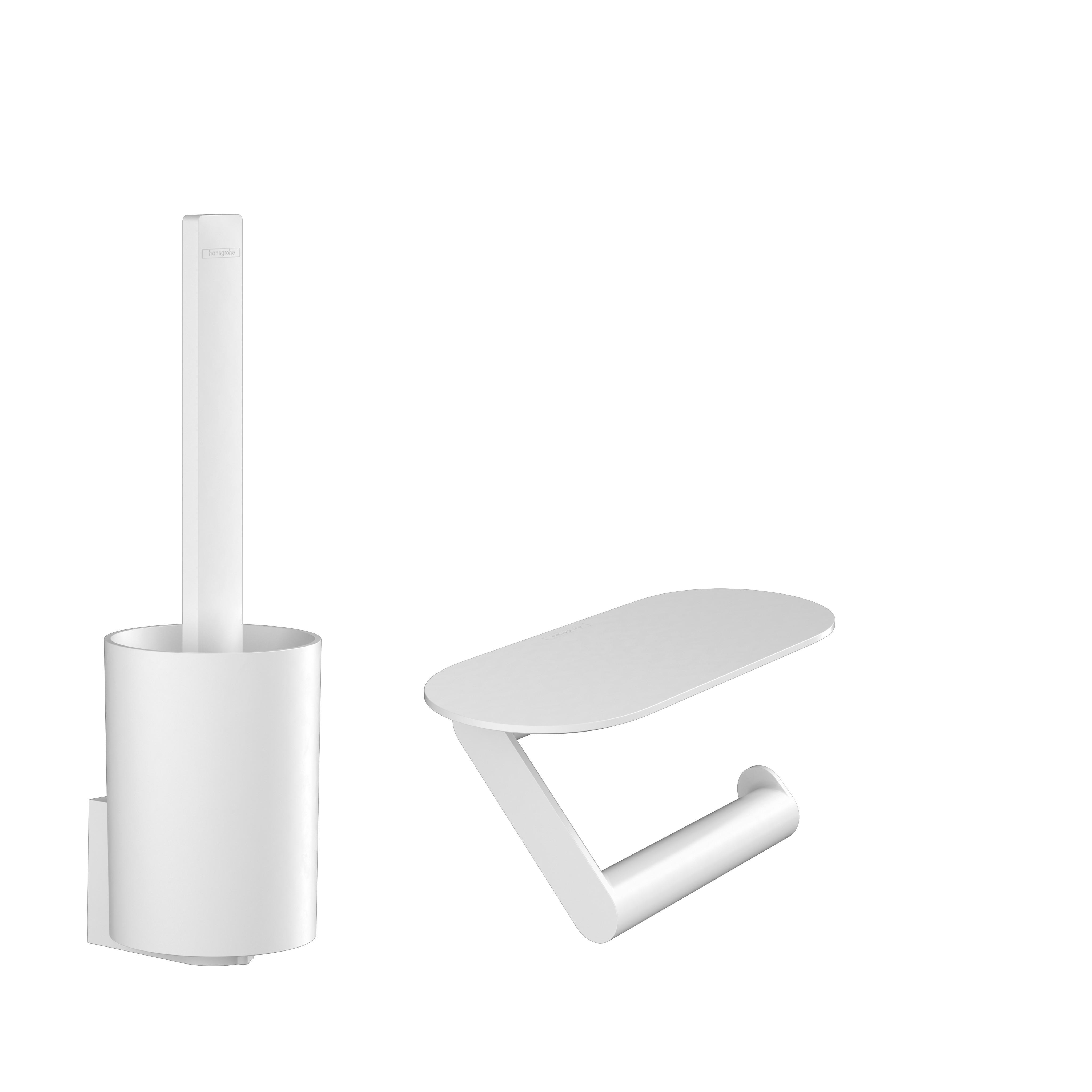Toilettenpapierhalter Wandmontage Kunststoff - Weiß, Basics, Kunststoff (39,7/16,7/24,6cm) - Hansgrohe