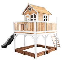 Spielturm A030.151.81 - Braun/Weiß, KONVENTIONELL, Holz (377/291/255cm) - Ambia Garden