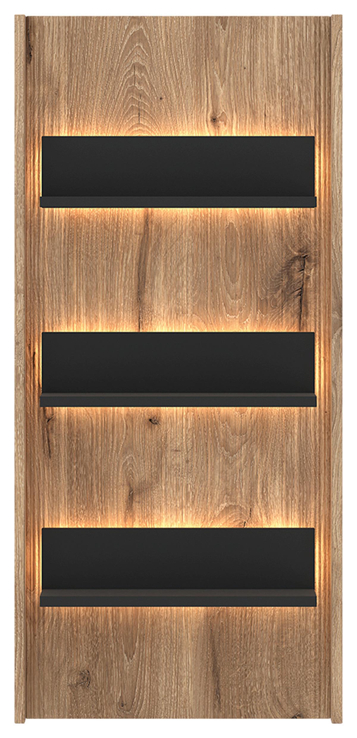 Wandpaneel Pardoo Eichefarben/Anthrazit B: 50 cm - Eichefarben/Anthrazit, Trend, Holzwerkstoff (50cm)