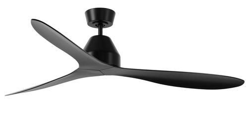 Deckenventilator Whitehaven Schwarz 3 Flügel, Geräuscharm - Schwarz, Basics, Kunststoff (142/27cm)