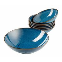 Salatset Königsblau Blau 7-Teilig - Blau, Basics, Keramik (35,5/36,5/31,5cm) - Mäser