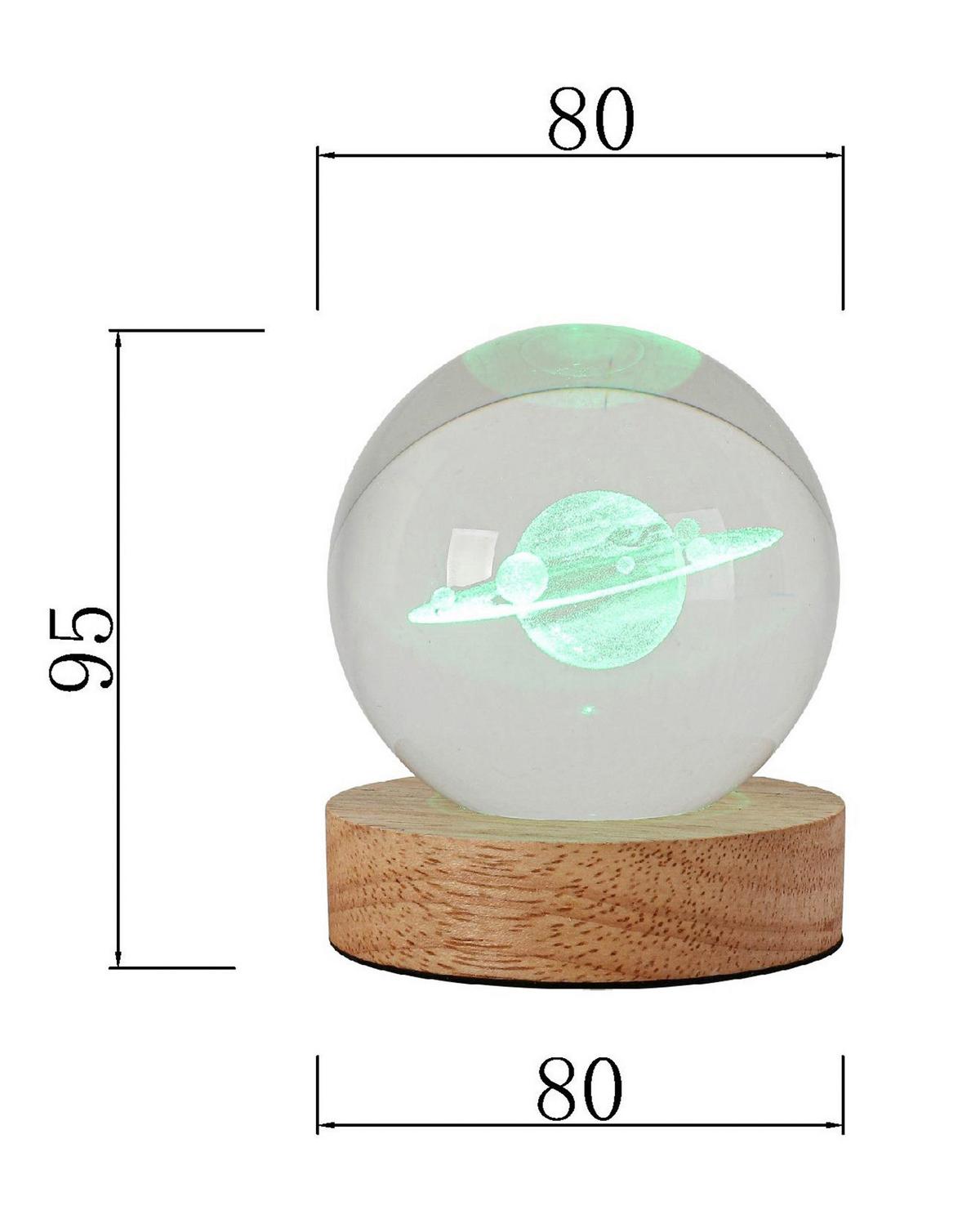 DEKORAČNÍ LED SVÍTIDLO MONI - průhledné/přírodní barvy, Romantický / Rustikální, kompozitní dřevo/plast (8/9,5cm) - Mömax