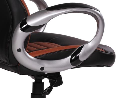 Gamingstuhl in schwarz-braunem Lederlook