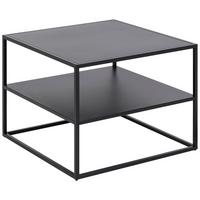 Couchtisch aus Stahl Mit Ablage Newton, Schwarz - Schwarz, Trend, Metall (60/60/45cm) - MID.YOU