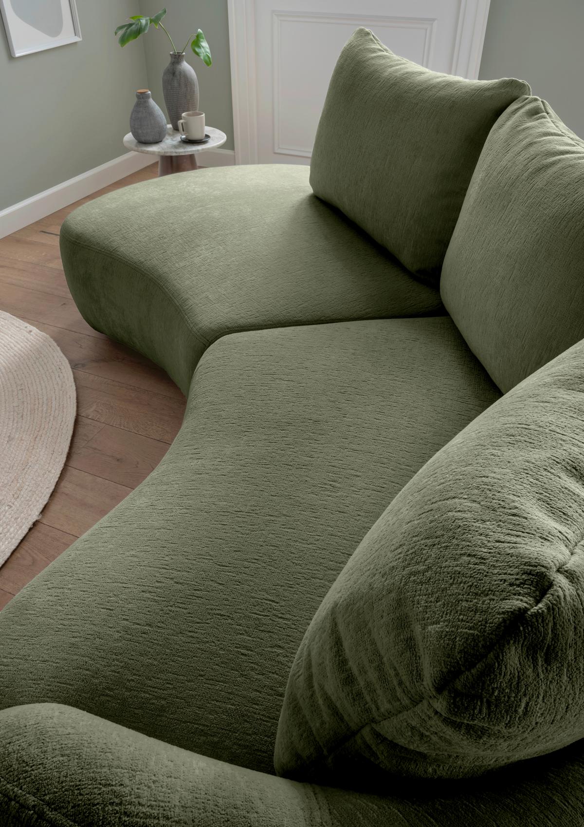 Ecksofa Doppo, Grün S: 250x139 cm - Schwarz/Grün, MODERN, Textil (250/139cm) - Livetastic