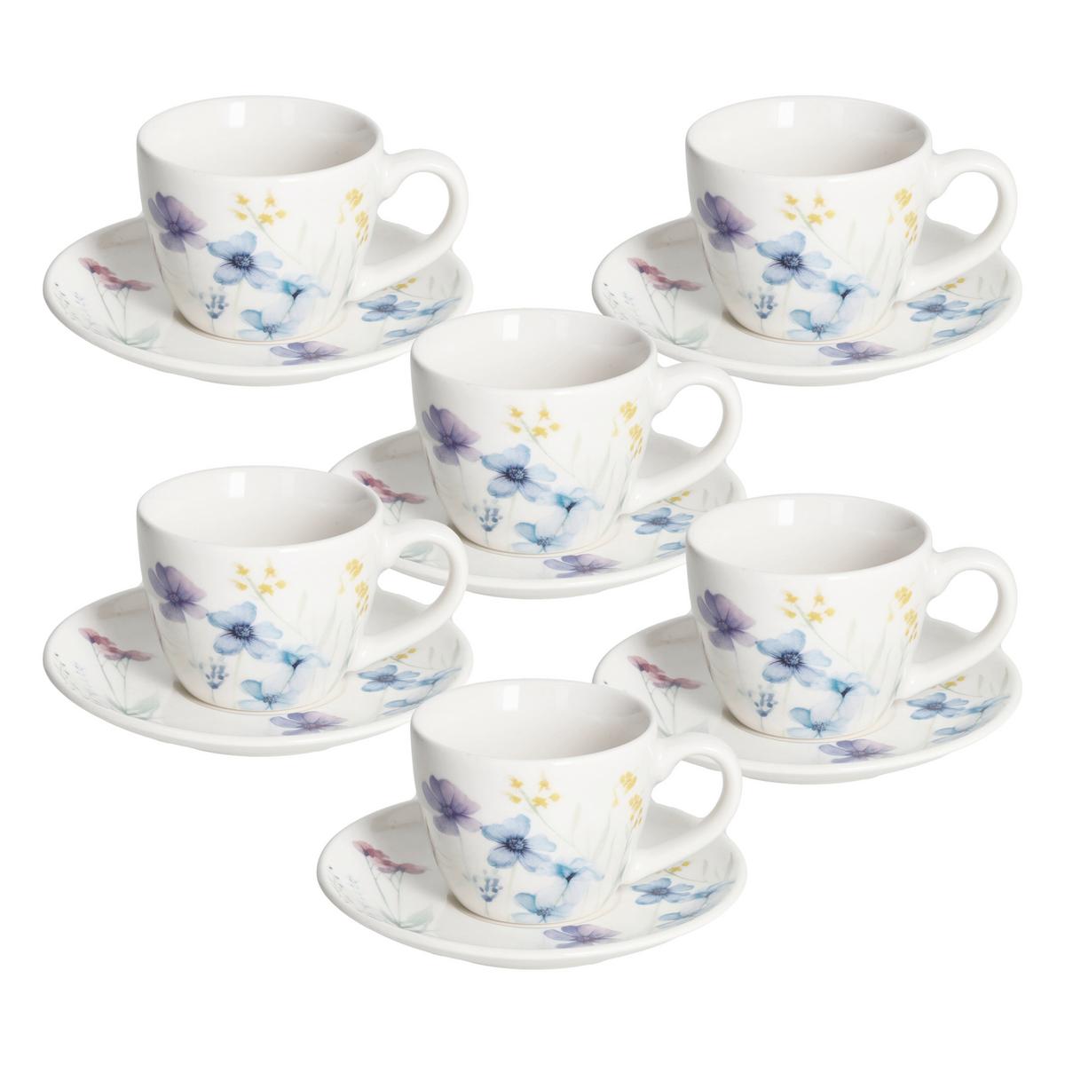 Kaffeetassenset Florenne 12-Tlg. Keramik Multicolor - Multicolor, Basics, Keramik - Tognana