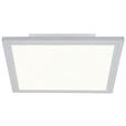 LED-Deckenleuchte Severin - Silberfarben/Weiß, MODERN, Kunststoff/Metall (30/30/5,5cm) - Luca Bessoni