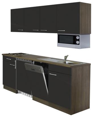 Platzsparend und schick mit viel Stauraum für Gläser und Tassen Platzsparende Küche mit viel Stauraum