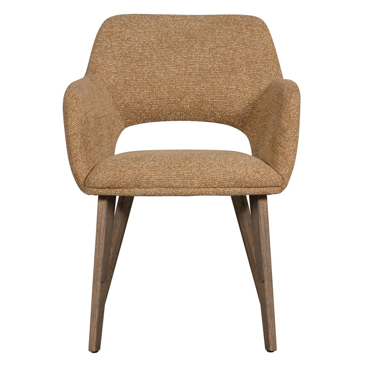 Armlehnstuhl-Set Murat Braun/Gelb B: 61cm - Gelb/Braun, MODERN, Holz/Textil (61/86/60cm) - Livetastic