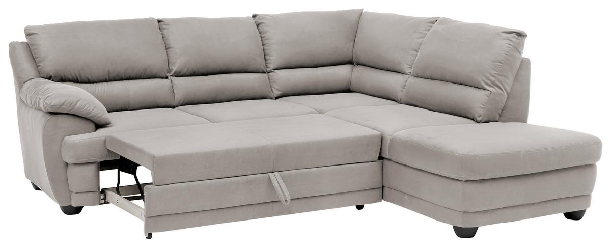Ecksofa Mit Schlaffunktion Nebolo Grau - Schwarz/Grau, Design, Textil (225/245cm) - Livetastic