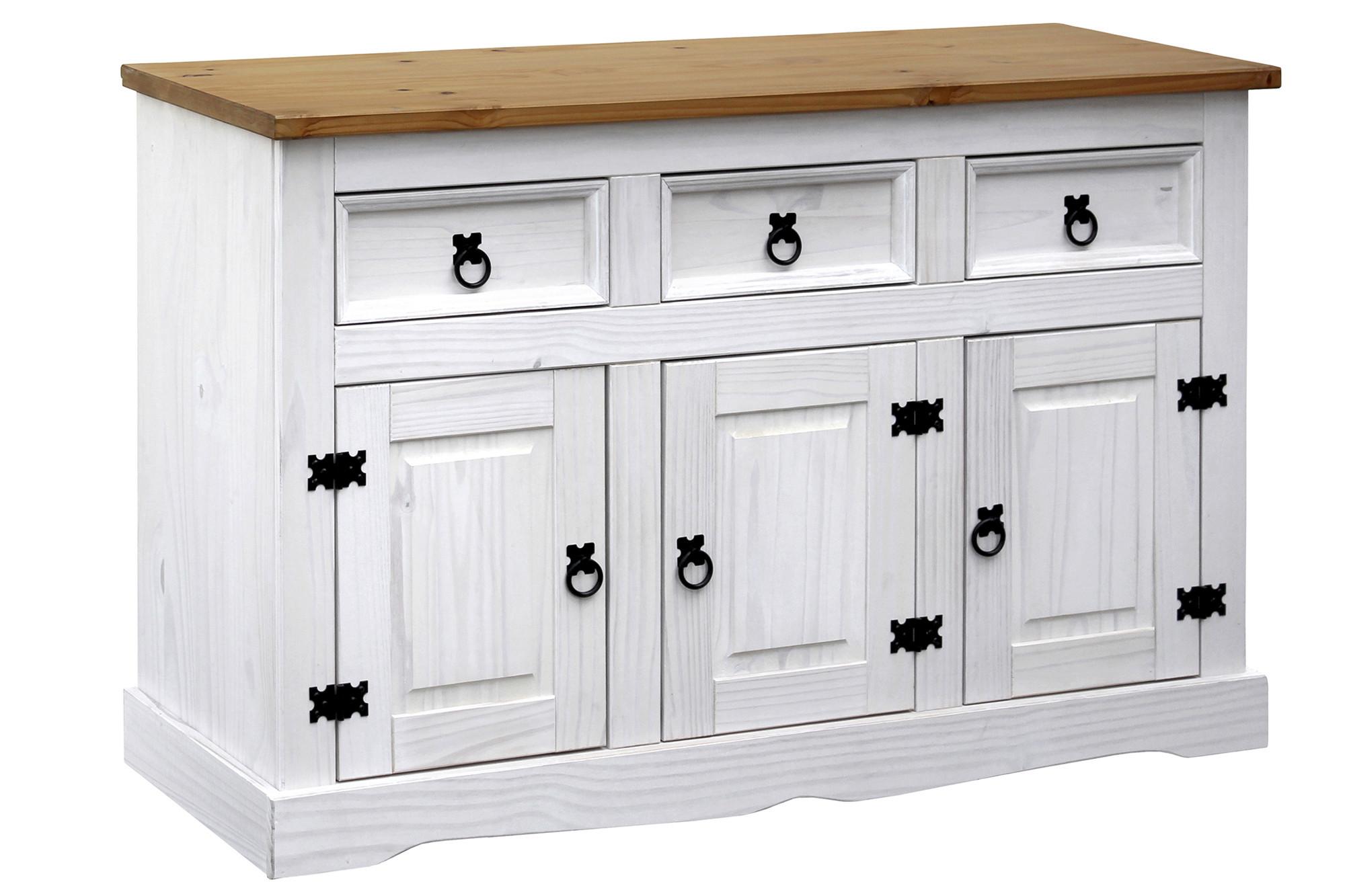 Sideboard Weiß B: 130cm - Weiß, Design, Holz (130/80/45cm) - Livetastic