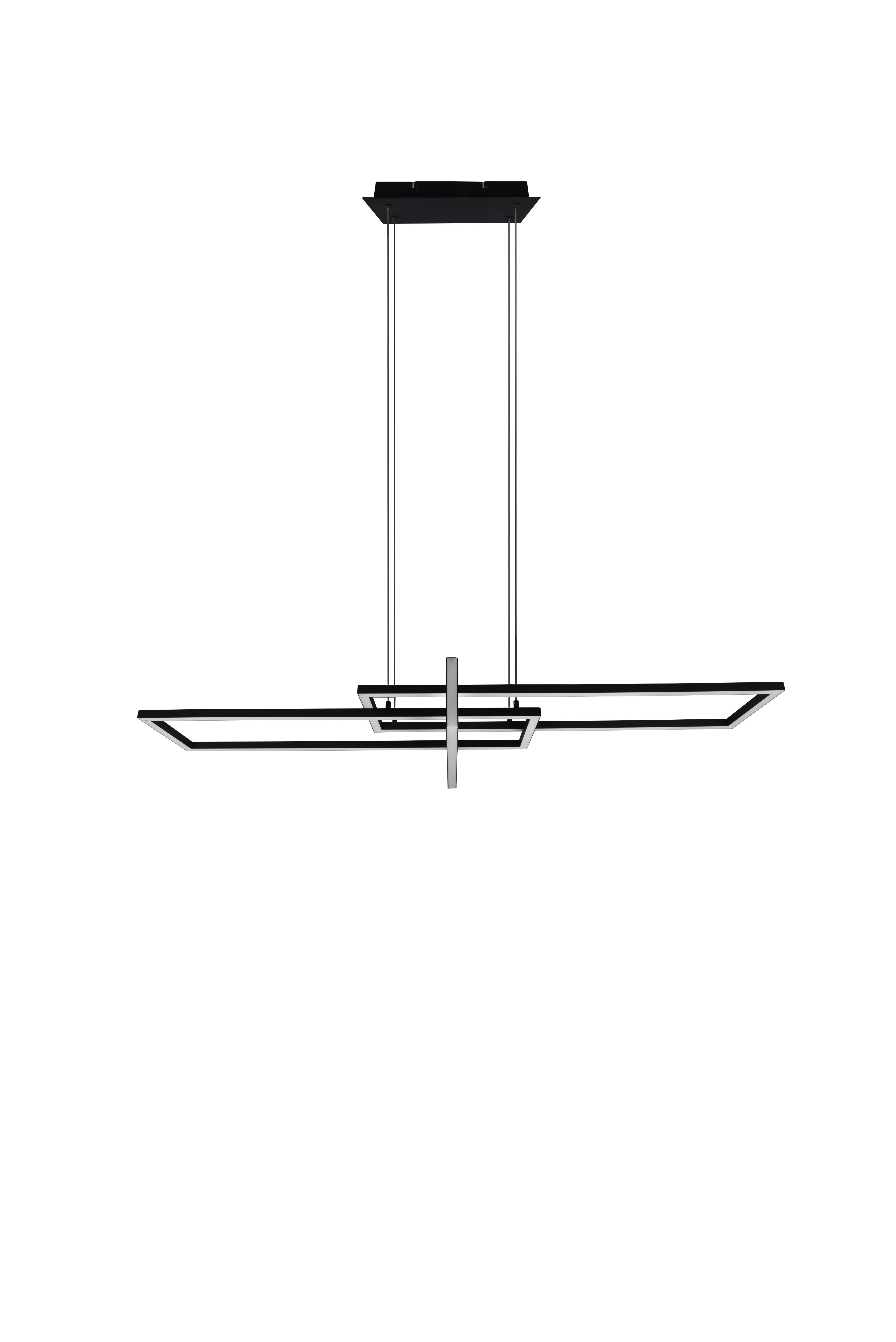 LED-Hängeleuchte Salinas H: 150 cm 1-Flammig dimmbar - Schwarz, Design, Metall (110/40/150cm) - Trio Leuchten