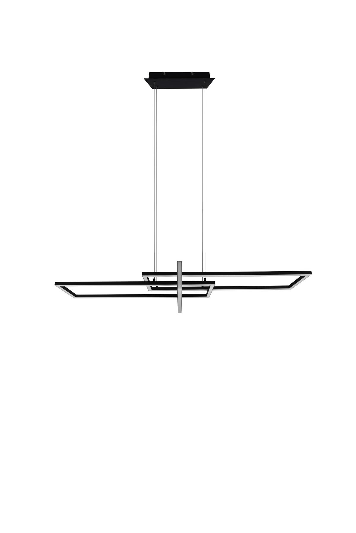 Led-hängeleuchte Salinas H: 150 Cm 1-Flammig Dimmbar - Schwarz, Design, Metall (110/40/150cm) - Trio Leuchten
