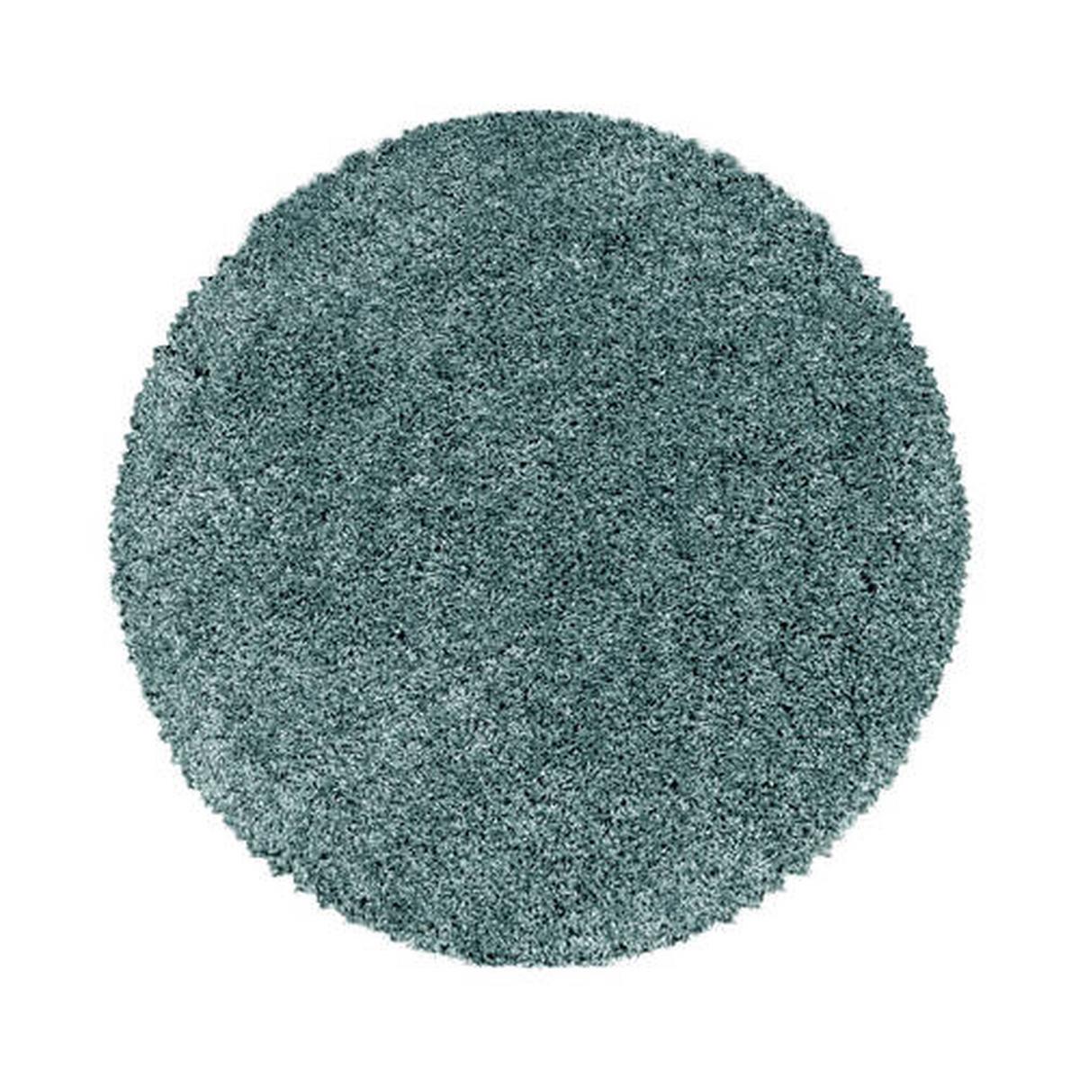 Hochflor Teppich Hellblau Naturfaser Sydney Rund Ø 80 cm - Hellblau, Basics, Textil (80cm)