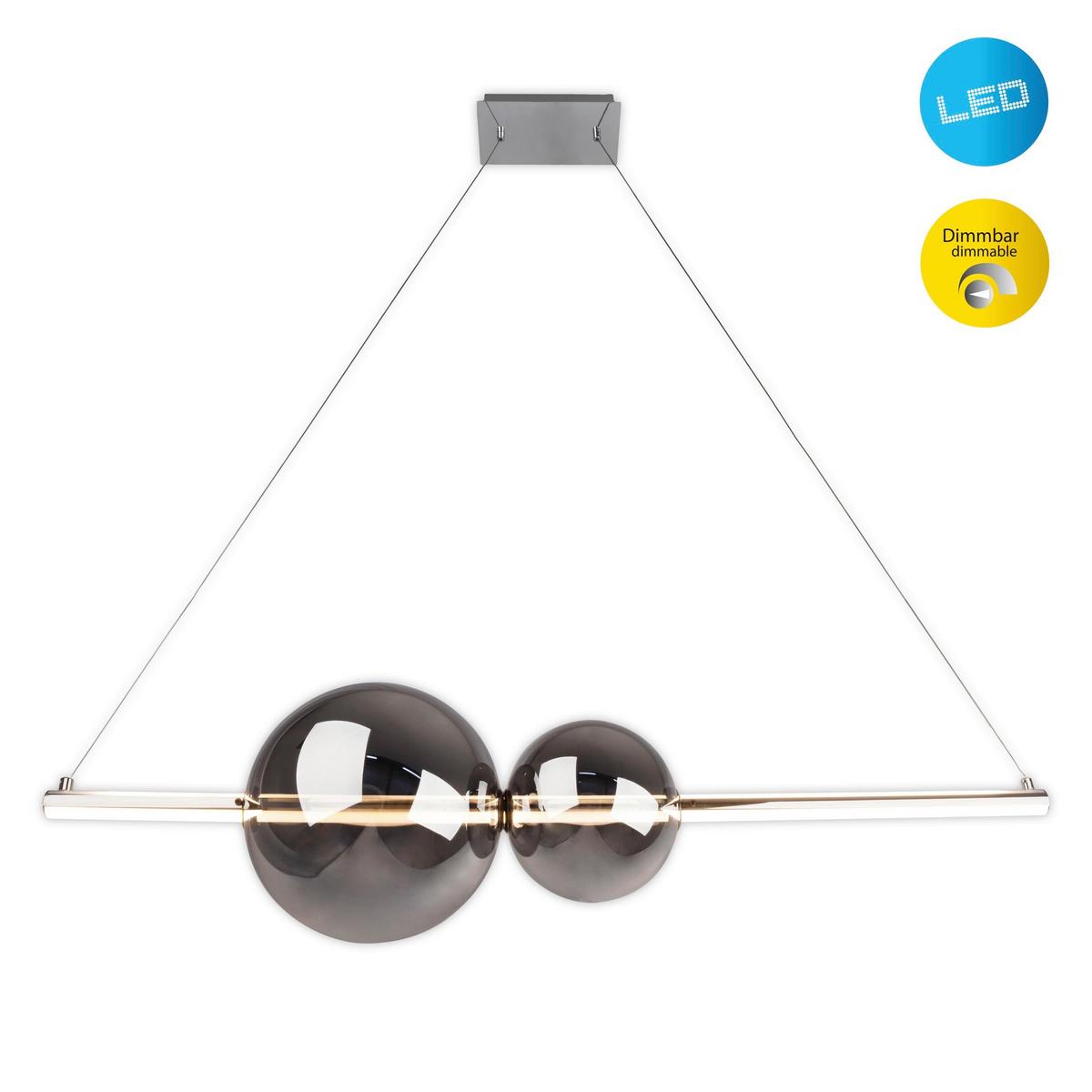 Led-pendelleuchte 6140542 Nova - Design, Glas/Metall (105,3/25/150cm) - Näve
