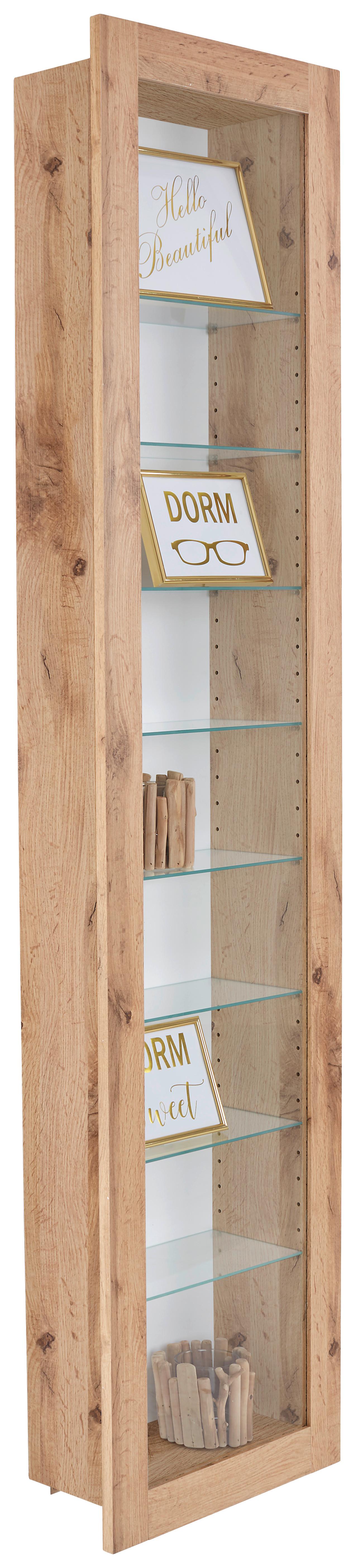 Hängevitrine Boni B:42cm Wotan Eiche Dekor/ Weiß