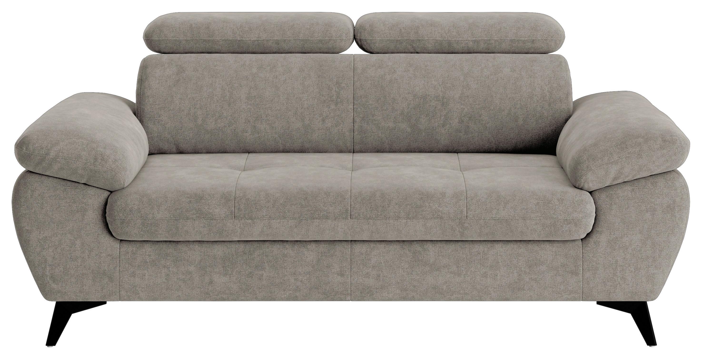 2-Sitzer-Sofa Hudson Schlammfarben, B: 194 cm - Schlammfarben/Schwarz, Textil (194/84/100cm) - MID.YOU