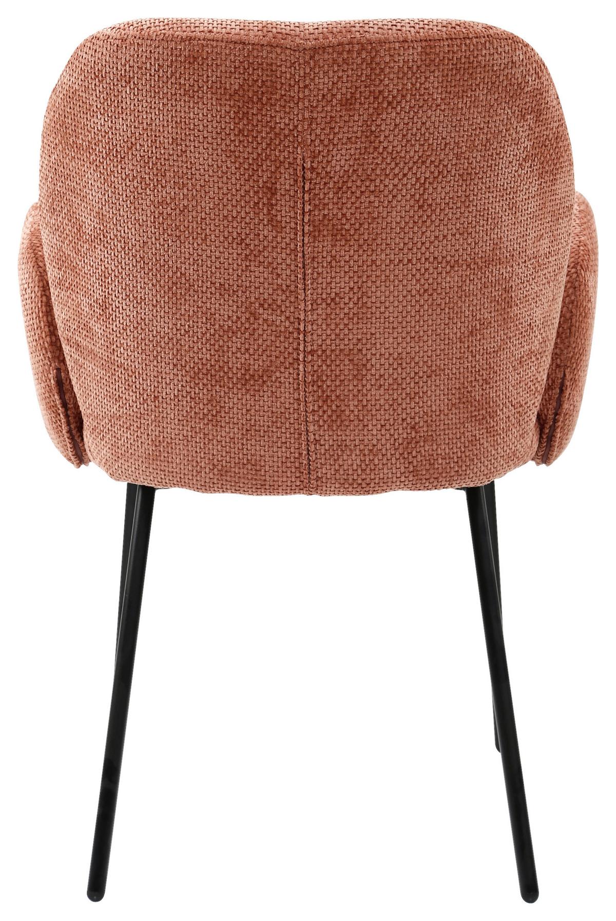 Židle s područkami Mara MARA - růžová/černá, Lifestyle, kov/dřevo (60/87/64cm) - Mömax