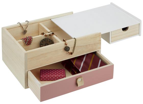 Organizér Na Šperky Lara - růžová/přírodní barvy, dřevo (25/12/18,2cm) - Mömax modern living Organizér Na Šperky Lara - růžová/přírodní barvy, dřevo (25/12/18,2cm) - Mömax modern living