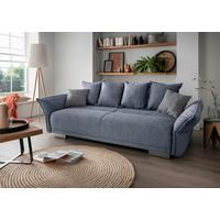 Bigsofa Pera, Hellblau B: 242 cm - Chromfarben/Silberfarben, MODERN, Textil (242/71/90/131cm) - Livetastic