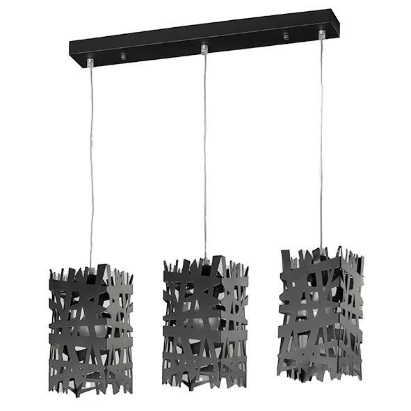 Hängeleuchte 4919/S3n - Schwarz, Design, Metall (55/100cm)