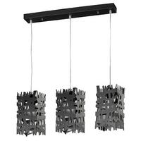 Hängeleuchte 4919/S3n - Schwarz, Design, Metall (55/100cm)